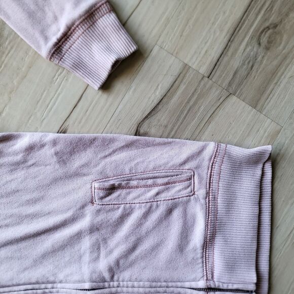 Retired 2009 Love Pink Lightweight Zip Up Hoodie Cotton Blend Pale Pink Blue XS - Picture 6 of 9